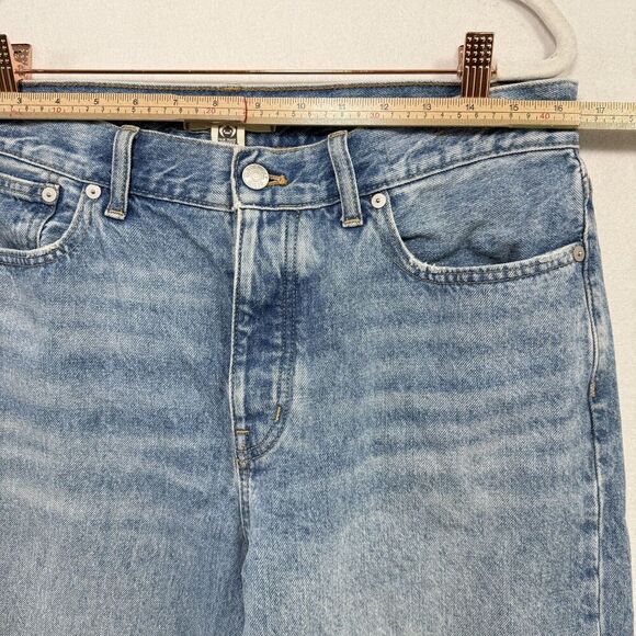 Madewell Jeans Women 29 Low-Slung Straight Leg Blue Denim 100% Cotton Relaxed - Picture 8 of 13